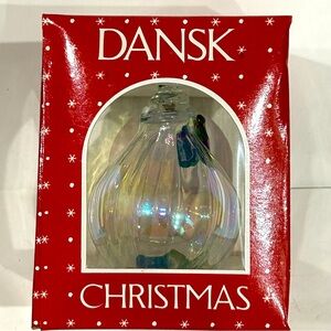 Dansk Glass Pear Christmas Ornament - Vintage